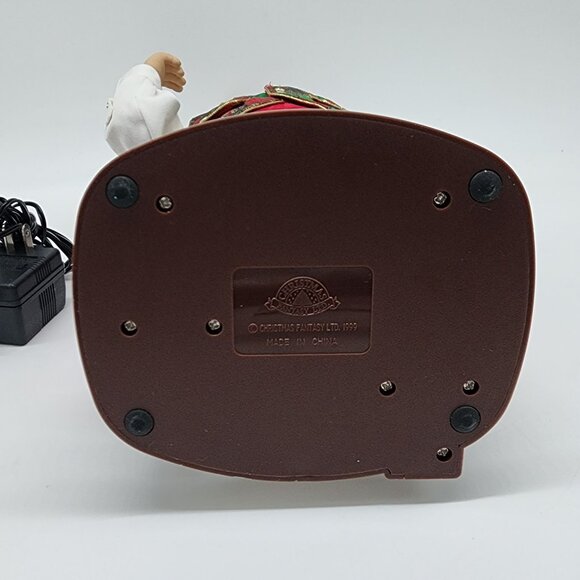 Rockin' Animated Santa Claus Doll With Festive Vest & Red Velvet Outfit 1999 - Picture 8 of 9